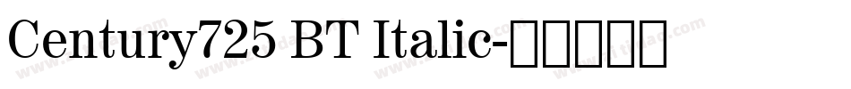 Century725 BT Italic字体转换